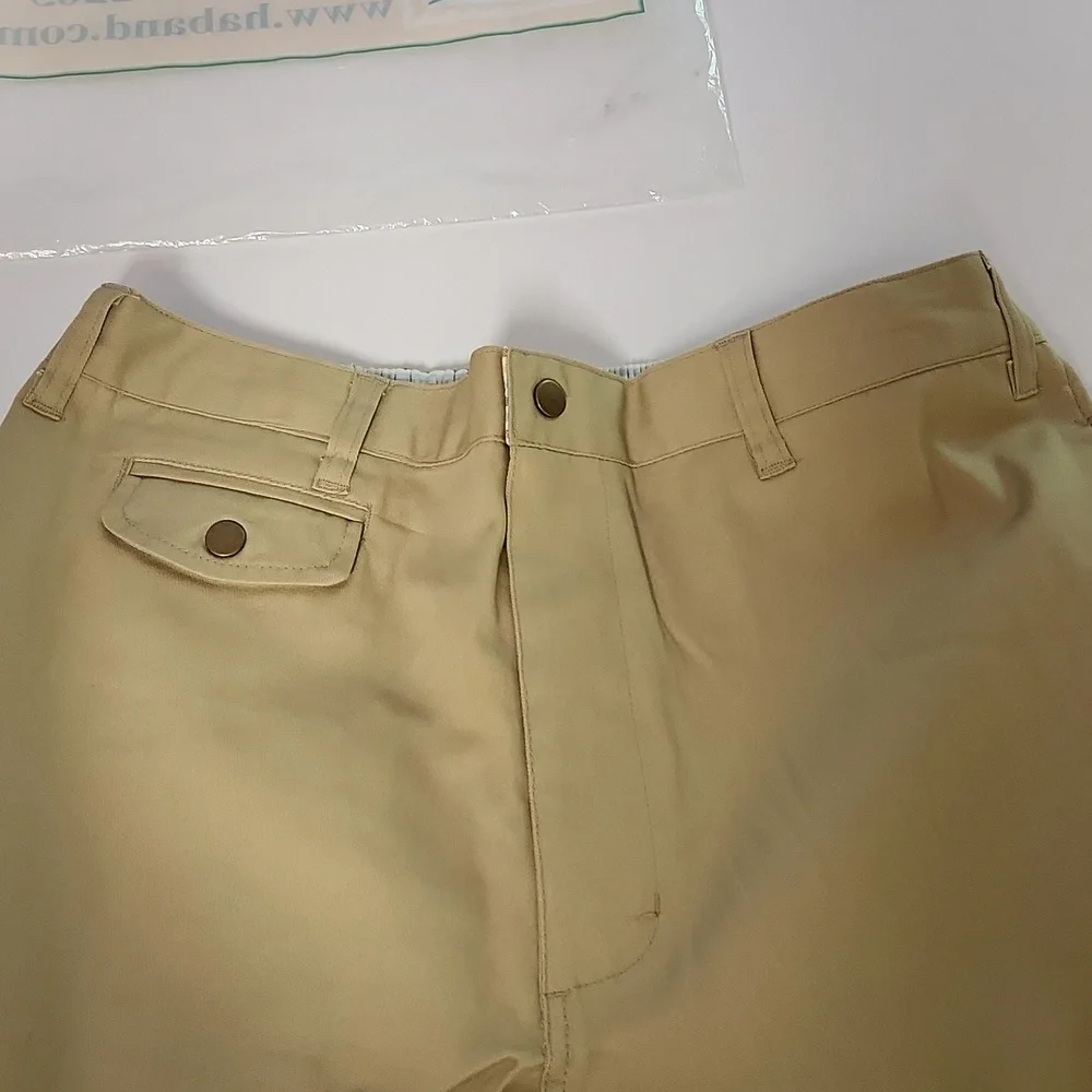 New in pkg Haband mens pants 36L - lightweight khaki - Picture 6 of 7